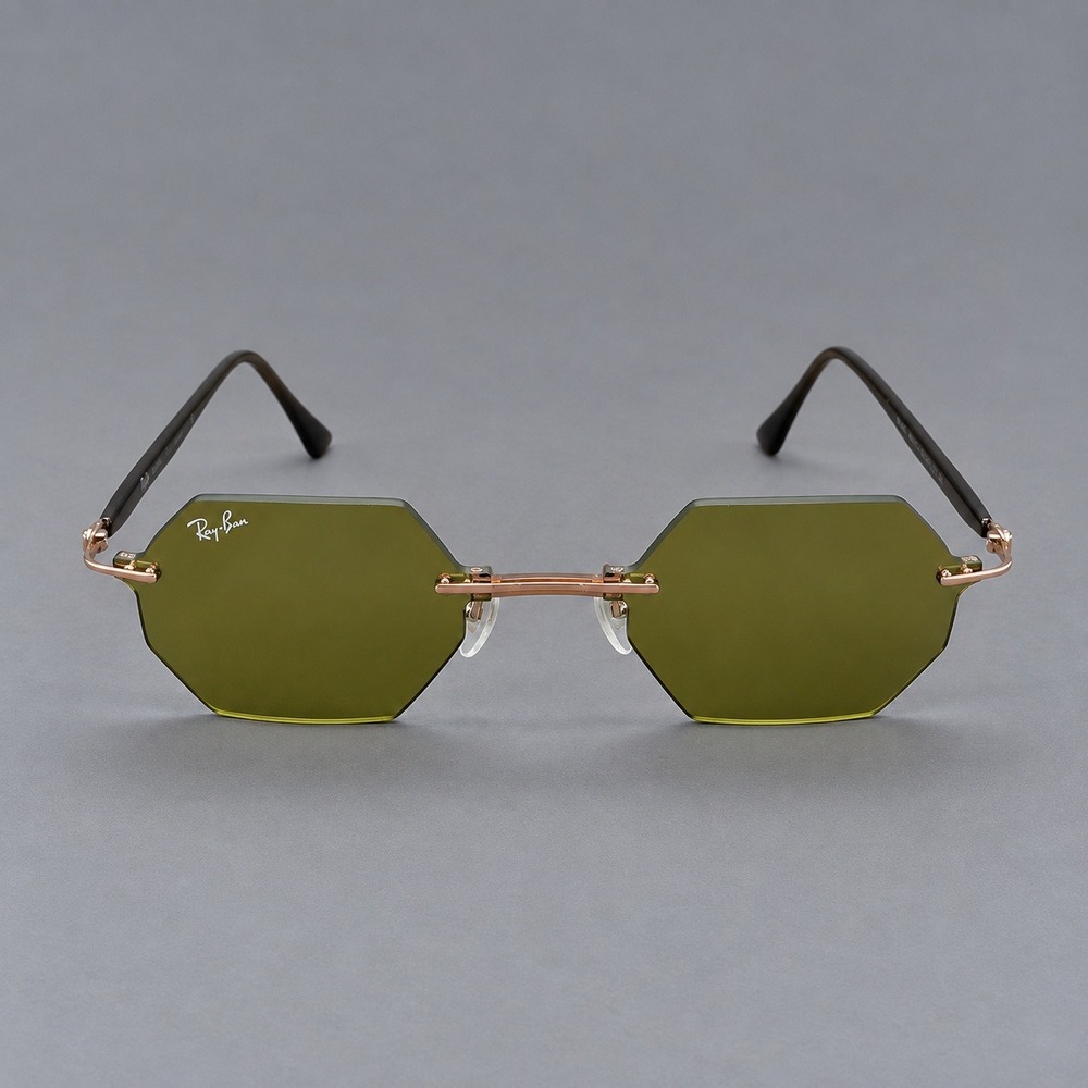 Ray-Ban Sunglasses RB8061 155/73 LightRay Octagonal Brown Titanium 53-15-140